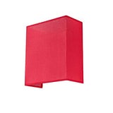 Applique murale d'intérieur Alice de forme rectangulaire en tissu rouge dans un style moderne au design Loft 1xE27 idéale pour le salon