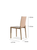 I.T.F. Design SRL Leeann Chêne naturel Lot de 2 chaises Dimensions : L. 42 P. 41 H. 85 cm. Fabriqué en Italie.