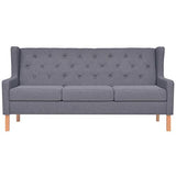 YiYueTrade Ensemble de canapés 2 pcs Tissu Gris