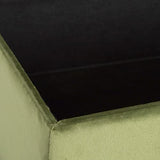 Lolahome Banc coffre en velours et métal vert de 83 x 40 x 43 cm
