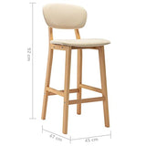 Chusui Lot de 2 tabourets de bar, bar, bar Stools, chaise de comptoir, tabouret de comptoir, tabouret de comptoir, tabouret de cuisine, accessoires de bar, tissu crème