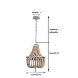 Bohème Bois Lustre Perlé,Ferme Éclairage Pendentif Bohème Agencements,Rustique Plafonnier Suspendu pour Chambre À Coucher, Salon Salle À Manger, Îlot De Cuisine,Chambre À Coucher,E26