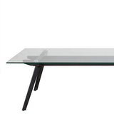 Marque Amazon - Movian Moiry - Table basse en verre trempé, 60 x 120 x 40 cm