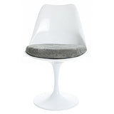 Eero Saarinen Chaise Tulipe Gris Blanc Et Soumise Style