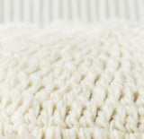 SWECOMZE Macramé Tissé à la Main Rond Coussins Boho avec Pompons, décorative pour canapé Bureau Salon, Beige (Beige)