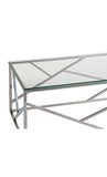Santiago Pons - Table Basse Verre et Chrome Cristal