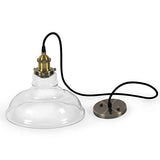 Edison Lot de 3 lampes suspendues industrielles en verre à hauteur réglable antique en laiton brossé E27 Idéal pour la cuisine, la salle à manger, le plafonnier Fixture