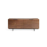 M-034 Buffet Contemporain Couleur Noyer et métal Noir Artemis