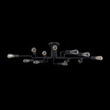Plafonnier moderne, avec designe nordique, style loft, Armature en Métal couleur noir, ampoules non incluses E27 12 ampoules 60W, 220-240V