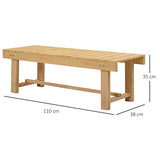 Outsunny Banc de Jardin 2 Places Style Rural Chic Assise à Lattes dim. 110L x 38l x 35H cm Bois de Sapin pré-huilé