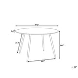 Table de Salle à Manger - Table de Cuisine - Noir - 120 cm - Bovio