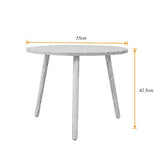 DlandHome Petite Table Basse Ronde de Canapé pour Salon/Café Table d'appoint pour Balcon, Chêne