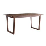 Miliboo Table à Manger Extensible rectangulaire en Bois foncé Noyer L160-240 cm LAHO