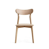 Kave Home - Chaise Safina en placage de chêne et Bois d'hévéa Massif