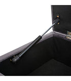 Atmosphera - 2 en 1 Banc et Coffre en Velours Gris H 41 cm Atelier d'hiver