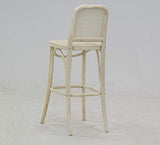 AubryGaspard Tabouret de Bar en Bois et cannage