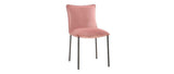 Miliboo Chaises Design Velours Rose (Lot de 2) Solace