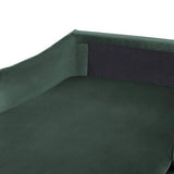 Beliani Canapé d'angle Côté Droit Fixe en Velours Vert pour Salon Glamour et Vintage