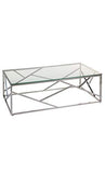 Santiago Pons - Table Basse Verre et Chrome Cristal