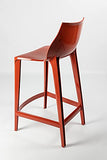 Mahi Mahi Tabouret de bar design moderne en polypropylène coloré, hauteur 76 cm, MMPPBR2, rouge rouille, lot de 2 tabourets