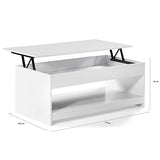 IDMarket - Table Basse Plateau relevable SOA Bois Blanc