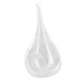 Vase Suspendu en Verre Transparent Conique pour Plantes Fleurs Décoration de Jardin Maison
