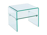Vente-unique - Table de Chevet STILEOS - 1 Niche - Verre trempé