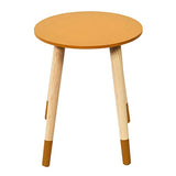 THE HOME DECO FACTORY Lot de 2 Tables Basses Gigognes Rondes Bicolore Bleu Jaune, Bois d'ingénierie, Small 33 x 40 cm-Tall 43 x 48 cm