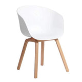 GroBKau Lot de 4 Chaises de Salle à Manger Scandinaves avec Pieds en Métal, Blanc