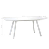 FAMIROSA Table de Salle à Manger Blanc Brillant 180x90x76 cm MDF