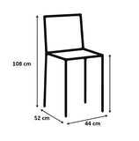 Marque Amazon - Movian Lot de 2 tabourets de bar, tissu Wind anthracite 40, grande, Noir Mat/Anthracite