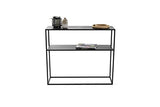 LIFA LIVING Basse en métal pour Salon, Table d'entrée Industrielle 85 x 30 x 100 cm Max 14 kg, Noir, 100x30x85 cm