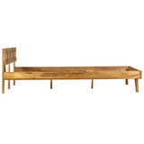 Tidyard Cadre de Lit 160 x 200 cm | Cadre de Lit 2 Personnes | Cadre de Lit Bois de Manguier Massif 160 x 200 cm