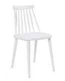 KAYELLES Lot de 2 - Chaise de Cuisine Plastique Style bistrot à barreaux BAO (Blanc)