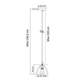 KOSILUM - Suspension béton ciment gris - Exo - Lumière Blanc Chaud Eclairage Salon Chambre Cuisine Couloir - 1 x 60W - - E27 - IP20
