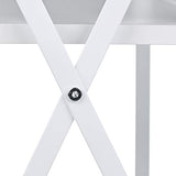 Relaxdays Bureau Pliable,Table Peu encombrante, 2 étagères, pour Travail à la Maison,Chambre d’ado, Choix de Couleurs, Panneau de Particules, Fer, Weiß, 76 x 107 x 55 cm