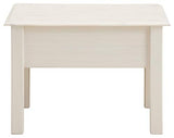 Domus Scandinavia Linda quadratisch mit 1 Schubkasten Table Basse, Bois, Blanc, 60 x 60 cm