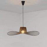 YUXN Suspensions Lustre Vintage Salon Lampe Simple Creative (Hauteur De La Lumière Réglable), Bande De Tissu De Fibre De Verre De Salon + Conception De Chapeau en Fer Forgé，E27 Max 40W Brown 120cm