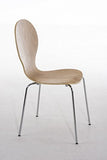 CLP Lot De 4 Chaises Empilables Robustes Diego I Chaises Empilables en Bois avec Dossier I Siège Confortable Forme Ergonomique I Pratique, Couleur:chêne