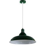 Plafonnier moderne vintage industriel rétro en métal avec abat-jour réglable suspension luminaire industrielle (vert)