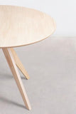 SKLUM Table à Manger Ronde en Bois (Ø100 cm) Sekiz Marron Cendré