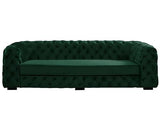 Canapé 3 Places Chesterfield Stanley - Velours Vert Sapin