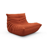 1inchome Togo Chauffeuse 1 Place, Lazy Floor Canapé en Velours Daim Doux Chaise Longue Accent Pouf Canapé pour Salon Chaise d'angle Chambre Salon Bureau (Rouge)