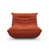 1inchome Togo Chauffeuse 1 Place, Lazy Floor Canapé en Velours Daim Doux Chaise Longue Accent Pouf Canapé pour Salon Chaise d'angle Chambre Salon Bureau (Rouge)