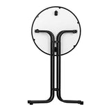 Royal Catering Mange-Debout Mange Debout Table Haute Bistrot Bistro Bar Ronde RC-BIS70FB (ø 70 cm, Hauteur de 110 cm, Pliante, Pieds Réglables, Acier Et Contreplaqué Revêtu De Plastique, Noir)