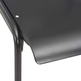 vidaXL 2X Chaises à Dîner Chaises de Salle à Manger Meuble de Cuisine Mobilier de Salon Intérieur Noir Contreplaqué Solide et Acier