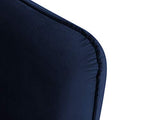 Mazzini Sofas Fauteuil Velours, Verveine, 1 Place, Bleu Roi, 114x88x90