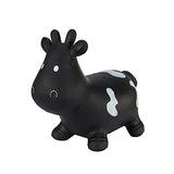 Tootiny Vache sauteuse, Jouet Gonflable en Caoutchouc de Haute qualité avec Pompe, pour Enfants à partir du 12 Mois de Vie,6 Couleurs Pastel (Black )