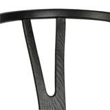 Tomile Wishbone Chaise en Y en bois massif et rotin naturel