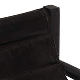 Tidyard Fauteuil de Relaxation | Fauteuil de Salon Vintage en Cuir Véritable Noir